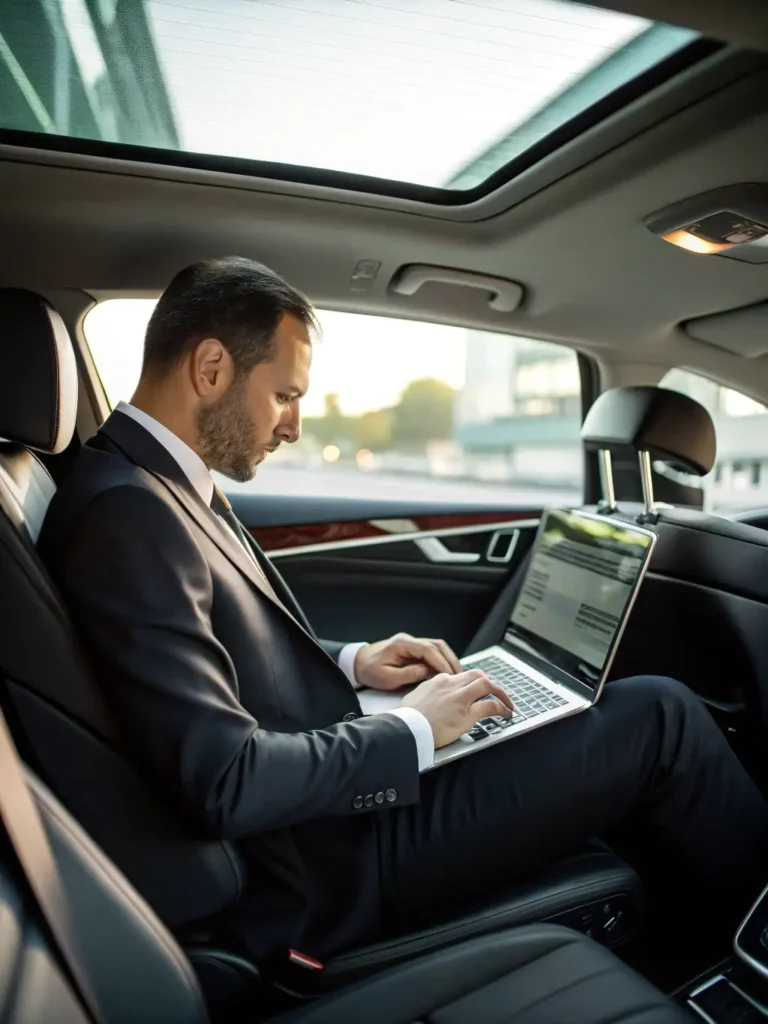 homme voiture travail